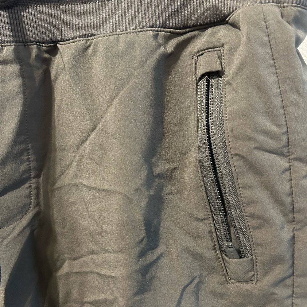 Joggers Mens Size L Stylus Drawstring Mid Rise Gray Quick Dri Zip Pocket (1105) - Picture 3 of 6